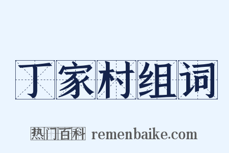 丁家村组词是什么意思的图片